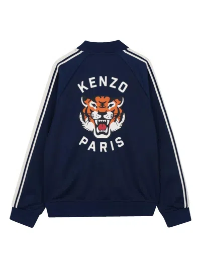 Kenzo Tiger-print Sweatshirt In Blue