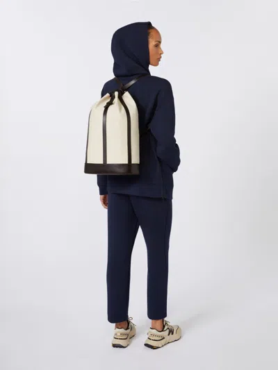 Weekend Max Mara Drawstring Backpack In White
