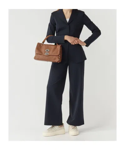 Max Mara Flap-pocket V-neck Jacket In Blue