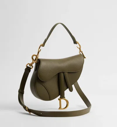 Dior Small Saddle Bag With Strap In Blue