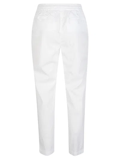 Eleventy Drawstring Waist Pants In White