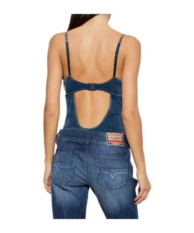 Diesel Mini Effect Adjustable Bodysuit In Blue