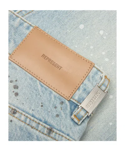 Represent Painted Jeans In Blue