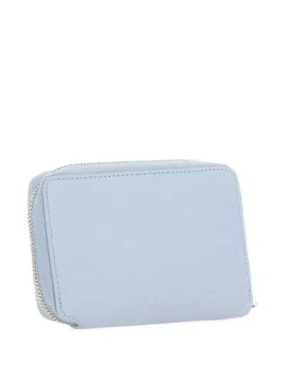 Gianni Chiarini Zip-around Compact Wallet In Blue