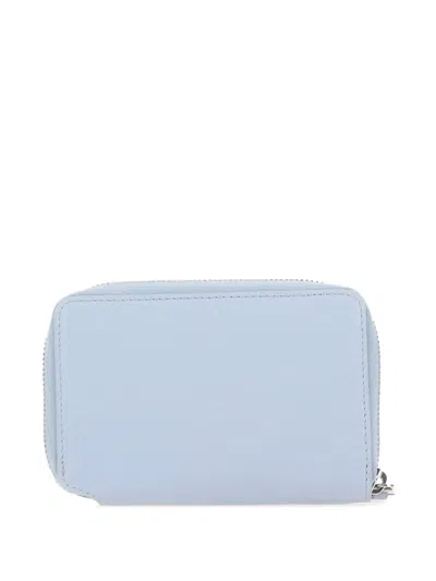 Gianni Chiarini Zip-around Compact Wallet In Blue