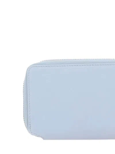 Gianni Chiarini Zip-around Compact Wallet In Blue