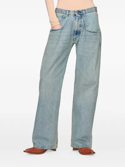Maison Margiela Straight-leg Jeans With Exaggerated Pocket In Black