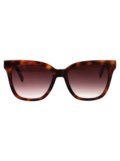 Longchamp Rectangular Sunglasses Lo696 S 230 In Brown