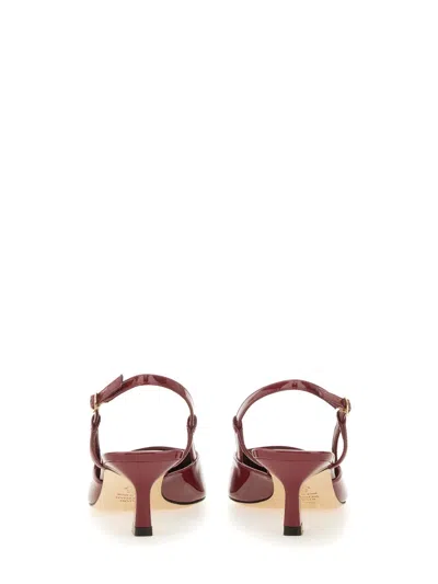 Stuart Weitzman Bordeaux Leather Sandals In Burgundy