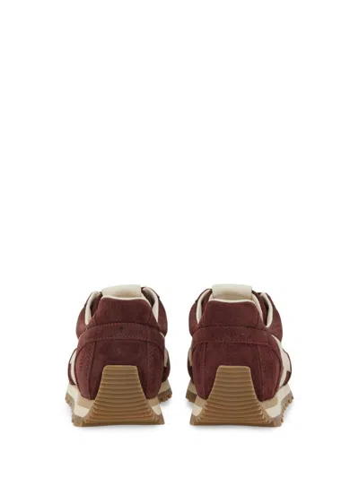 Hogan Mother Stretch Denim The Rambler Zip Heel Jeans In Burgundy