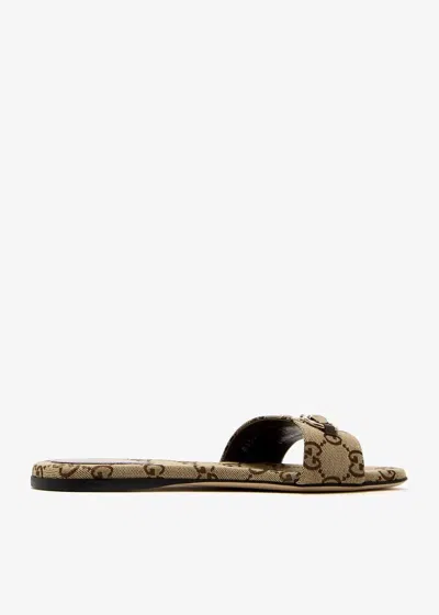 Gucci Stylish Low-cut Sandals With Gold-tone Hardware In Animal Print