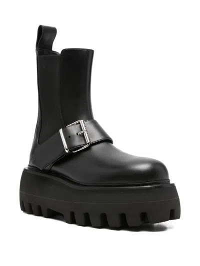 Alexander Mcqueen High Ankle Boots Alexander Mc Queen Leather Black