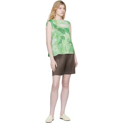 Issey Miyake Brown Loop Shorts In Multi
