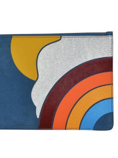 Shop Anya Hindmarch Raimbow Zip-top Pouch In Multicolor