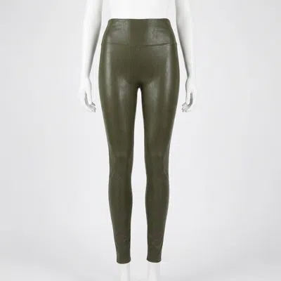 Spanx Clean Plain Compression Legging In Olive In Green
