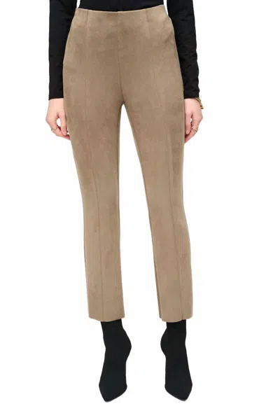 Joseph Ribkoff Scuba Suede Flared Pant In Java In Brown