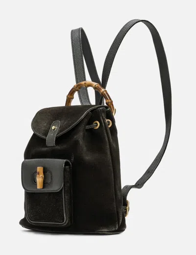 Gucci Bamboo Backpack In Black