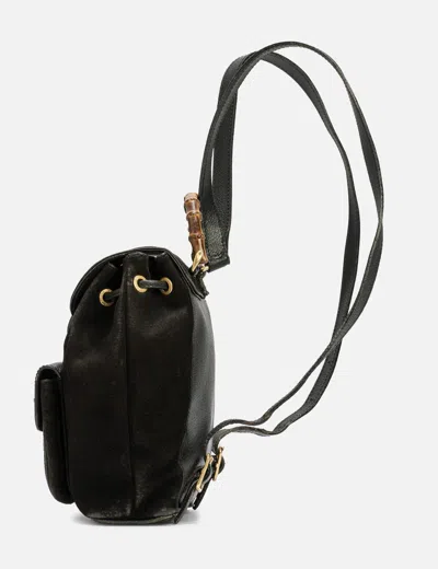 Gucci Bamboo Backpack In Black