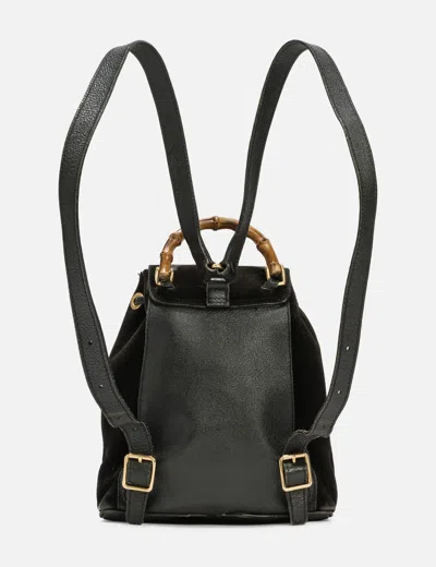 Gucci Bamboo Backpack In Black