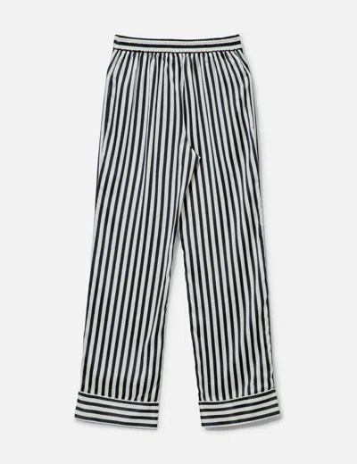Olivia Von Halle Lila Nika Striped Silk Long Pajama Set In Nika Core
