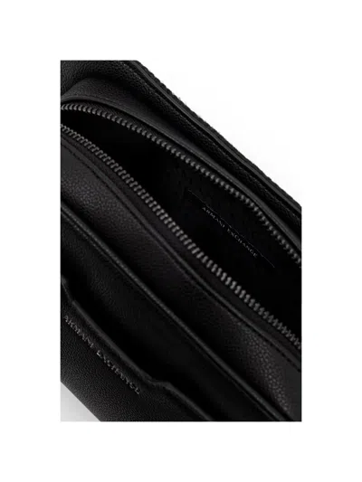 Armani Exchange Pebbled-effect Belt Bag In Black
