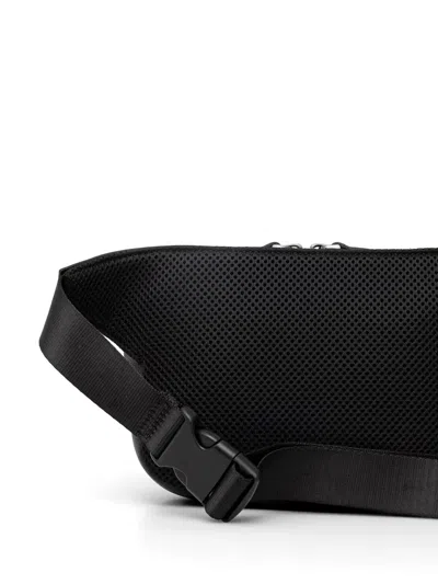Armani Exchange Pebbled-effect Belt Bag In Black