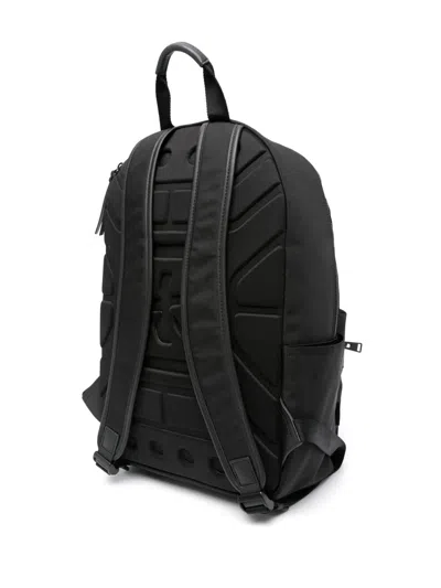 Premiata Nylon Backpack Adjustable Straps Front Pocket Top Handle In Black