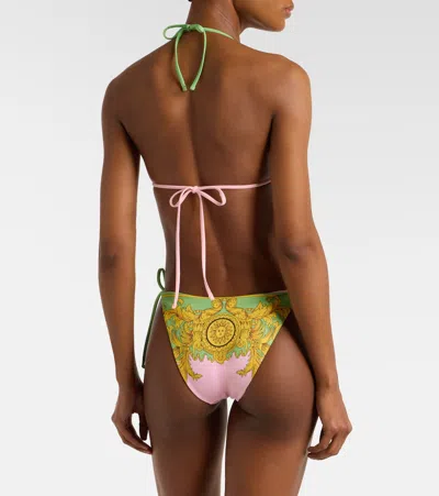 Versace Printed Bikini Bottoms In Multi
