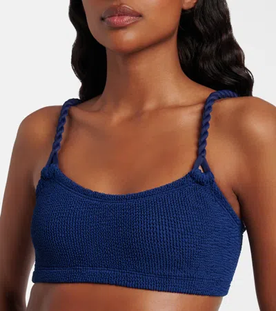 Hunza G Phoebe Two-piece Bikini Swimsuit In Blue