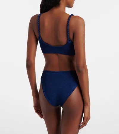 Hunza G Phoebe Two-piece Bikini Swimsuit In Blue