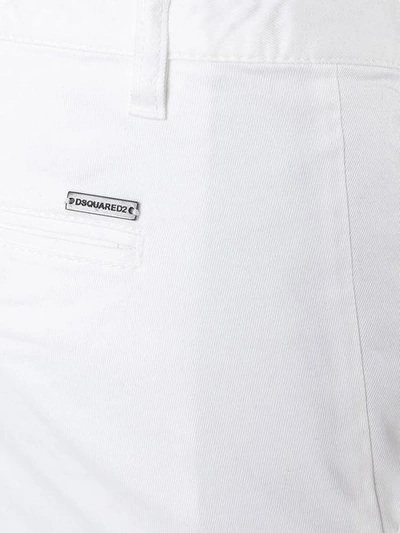 Shop Dsquared2 Straight Leg Trousers - White