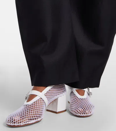 Alaïa 55mm Fishnet Ballerina Pumps In Multi