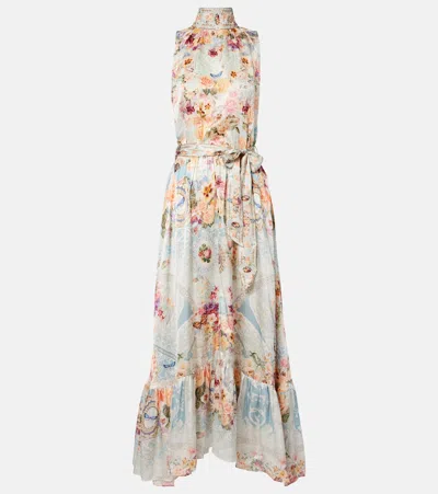 Camilla Necktie Dress With Elasticated Waist A Taste For Lace In Multi