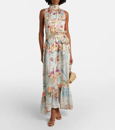 Camilla Necktie Dress With Elasticated Waist A Taste For Lace In Multi
