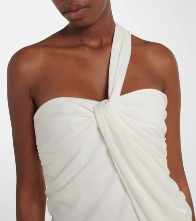 Simkhai Nathreen Draped One-shoulder Top In White