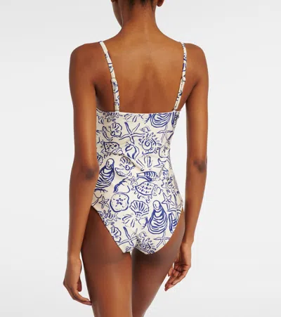 Simkhai Womens Blueberry Multi Ottilie Strapless Swimsuit In Multi