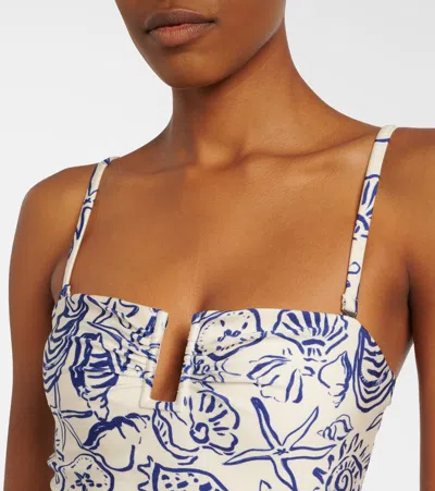 Simkhai Womens Blueberry Multi Ottilie Strapless Swimsuit In Multi