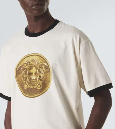 Versace Printed Cotton-jersey Regular T-shirt In Animal Print