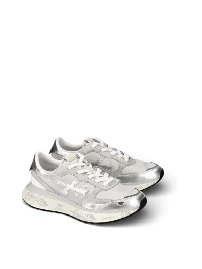 Premiata Silver Sneakers In Multi