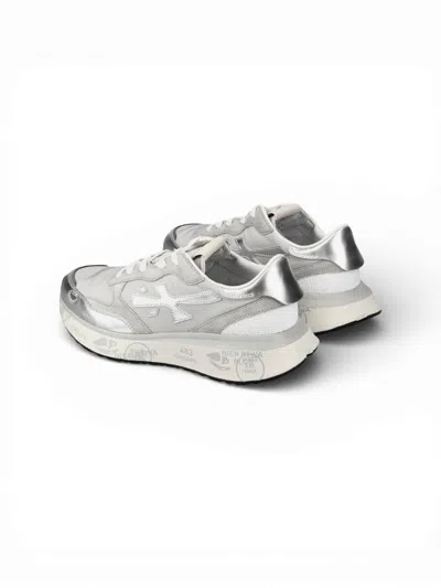 Premiata Silver Sneakers In Multi