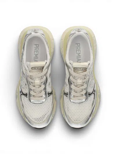 Premiata Silver Sneakers In Multi