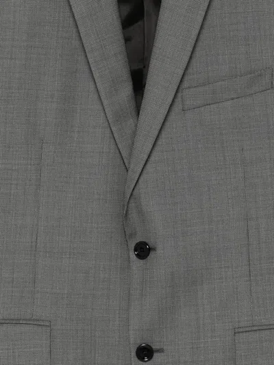 Lardini Single-breasted Virgin Wool Suit In Gray
