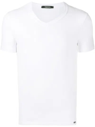 Tom Ford Basic Crewneck T-shirt In White
