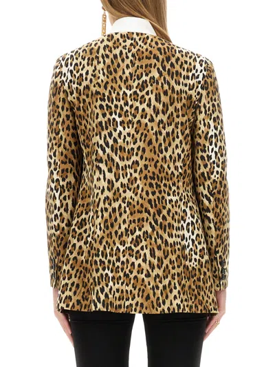 Moschino Couture Jacket With Animal Pattern In Multi