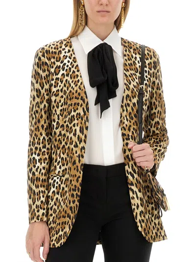 Moschino Couture Jacket With Animal Pattern In Multi