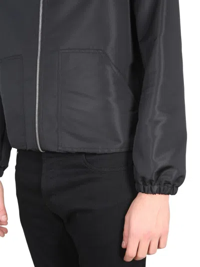 Alexander Mcqueen Graffiti-print Zip-up Jacket In Black