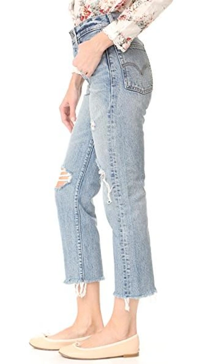Shop Levi's Wedgie Selvedge Straight Jeans In Lost Inside