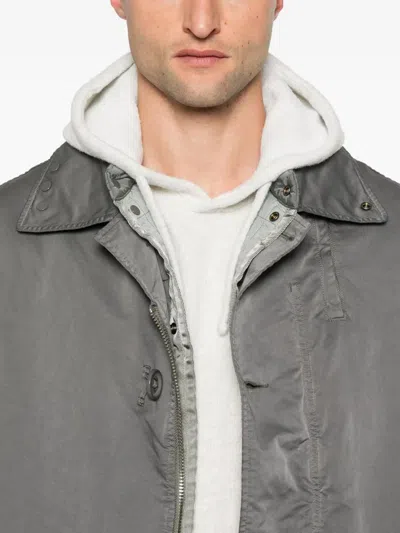 C.p. Company C.p.company Coat With Button Closure In Gray