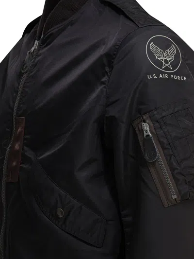 Buzz Rickson's Zip Bomber Coat In Black