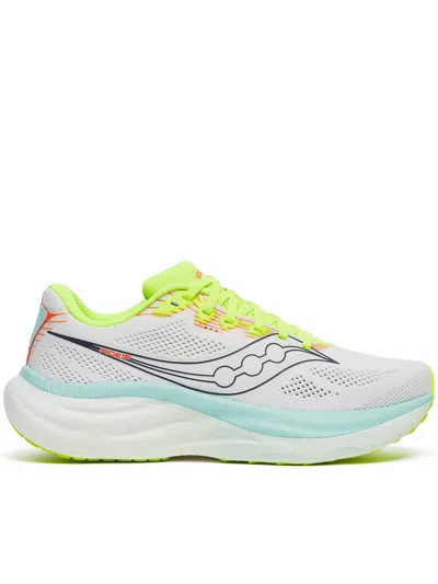 Saucony Light Tonal Running Sneakers With Neon Accents In Multi